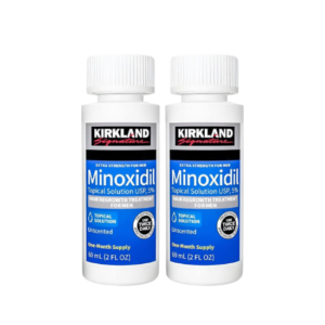 Kirkland Minoxidil 5% Solution (60ml × 2 Bottles) – 2 Month Supply for Hair Regrowth | Original USA Formula in Bangladesh |