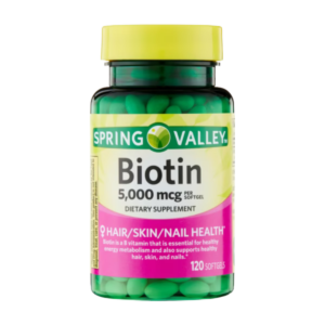 Spring Valley Biotin Hair Skin Nails Health Dietary Supplement ( 5000mcg 120 capsule)