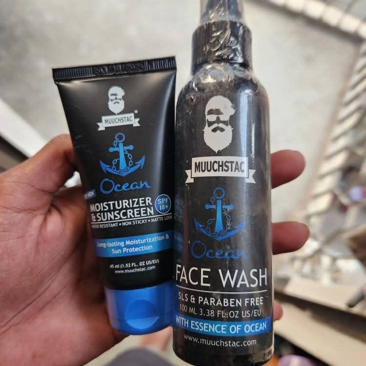 Muuchstac Ocean Combo | Oil Control Facewash & Long Lasting SPF 50 Sunscreen for Men Bangladesh - Image 2