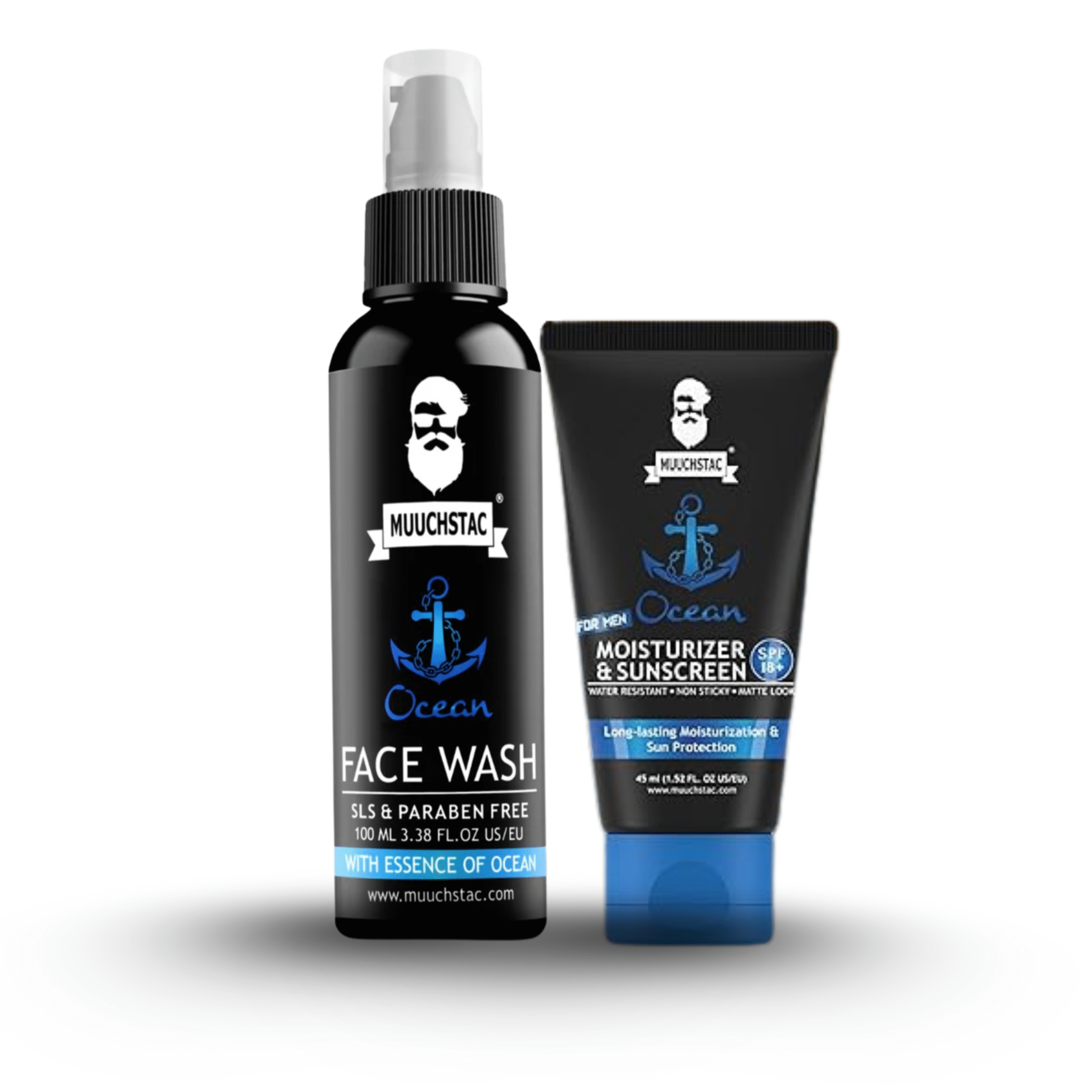 Muuchstac Ocean Combo | Oil Control Facewash & Long Lasting SPF 50 Sunscreen for Men Bangladesh