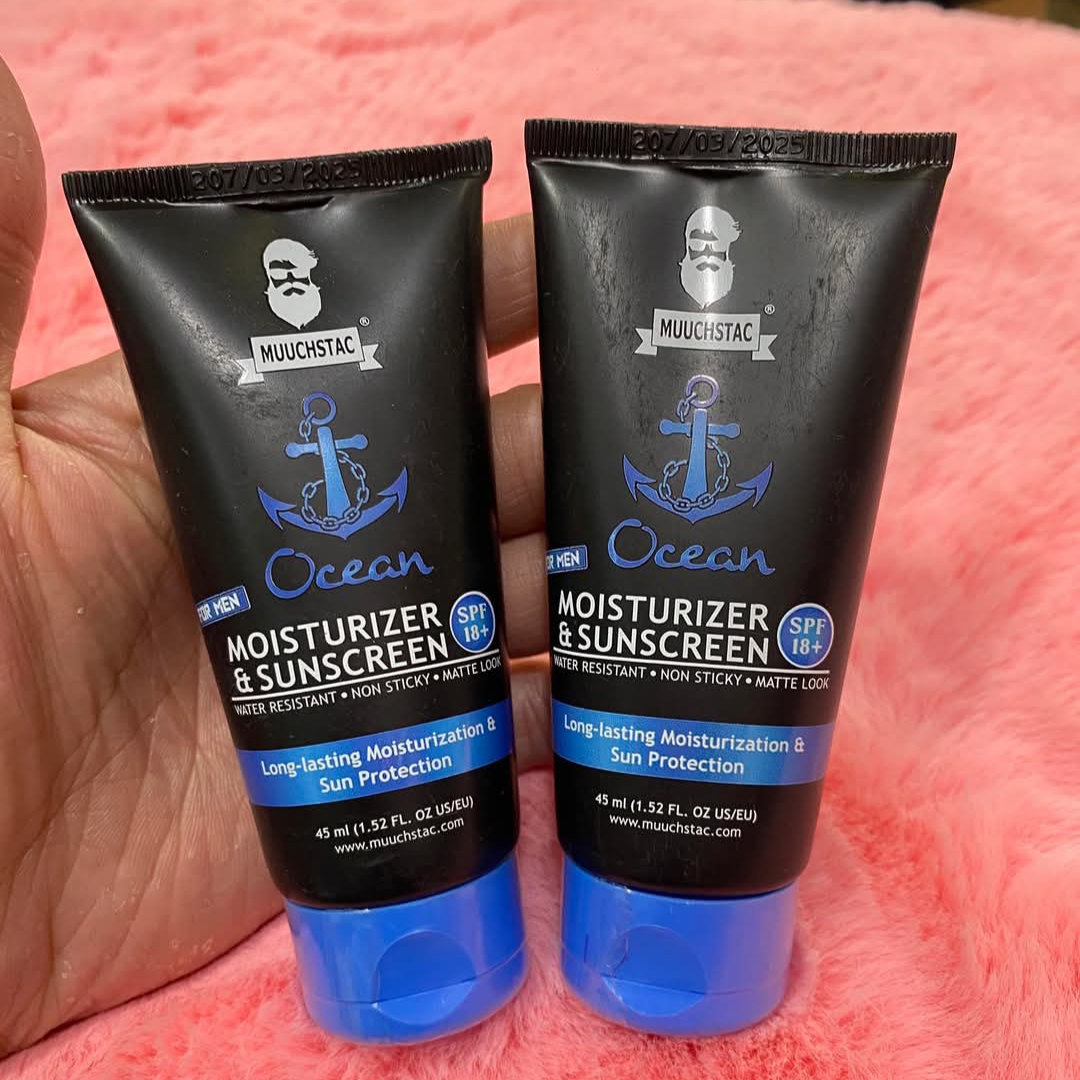 Muuchstac Men’s Ocean Moisturizer & Sunscreen Matte Look SPF 18+ Cream (45ml) – Non-Sticky & Water Resistant Face Cream with Turmeric & Aloe Vera Beads | Buy Online in Bangladesh - Image 6